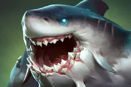Maw of the Megalodon style: Tidehunter as a grey great white shark