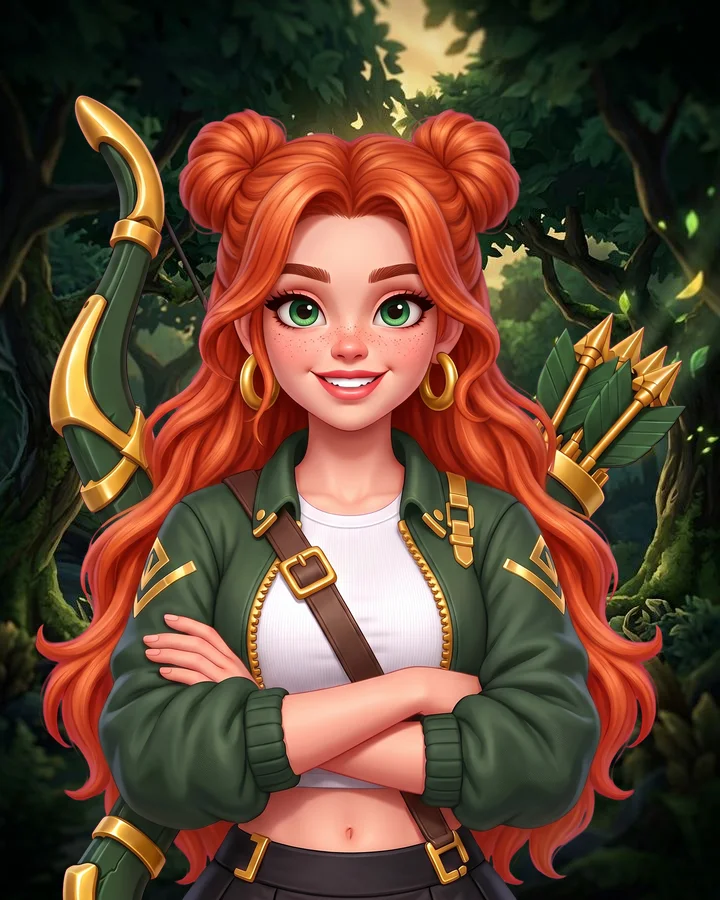 Windranger, the reporter of dota2news.com, with crossed arms